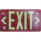 AfterGlow, LLC UL 924 EXIT Sign, Red, Single Face, 50’ Viewing Distance